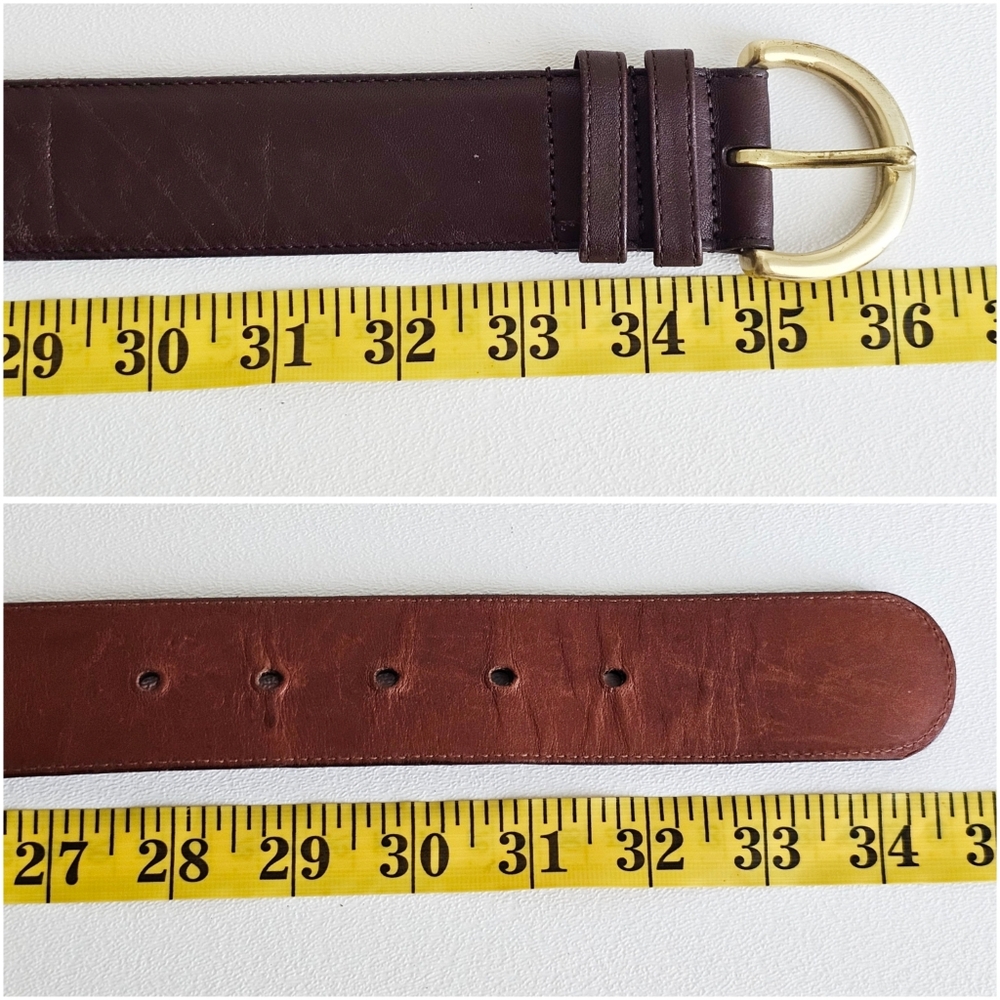 Coach Vintage Brown Leather Belt | Medium | Solid Brass Buckle | Handcrafted - Picture 16 of 16